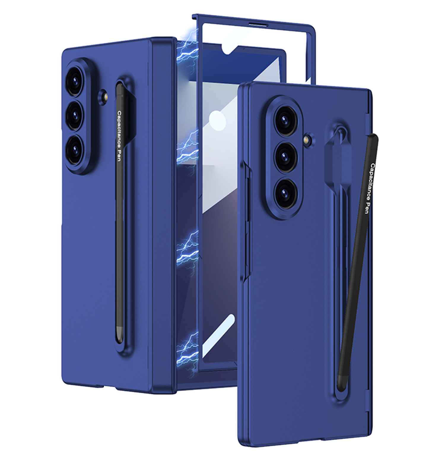 Compatible with Samsung Z Fold8U/7 phone case, magnetic hinge, integrated pen slot, full-coverage drop-proof protective case.