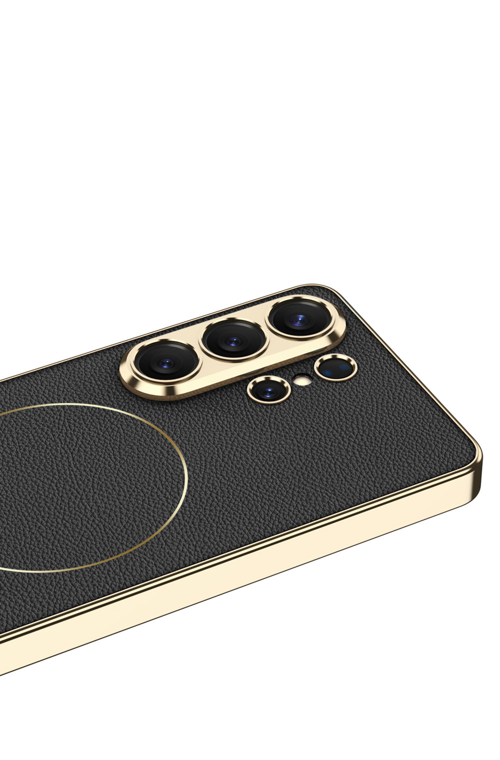 Compatible with Samsung S26 Ultra phone case, S25U electroplated leather, S24U inner magnetic nickel ring wireless charging protective case