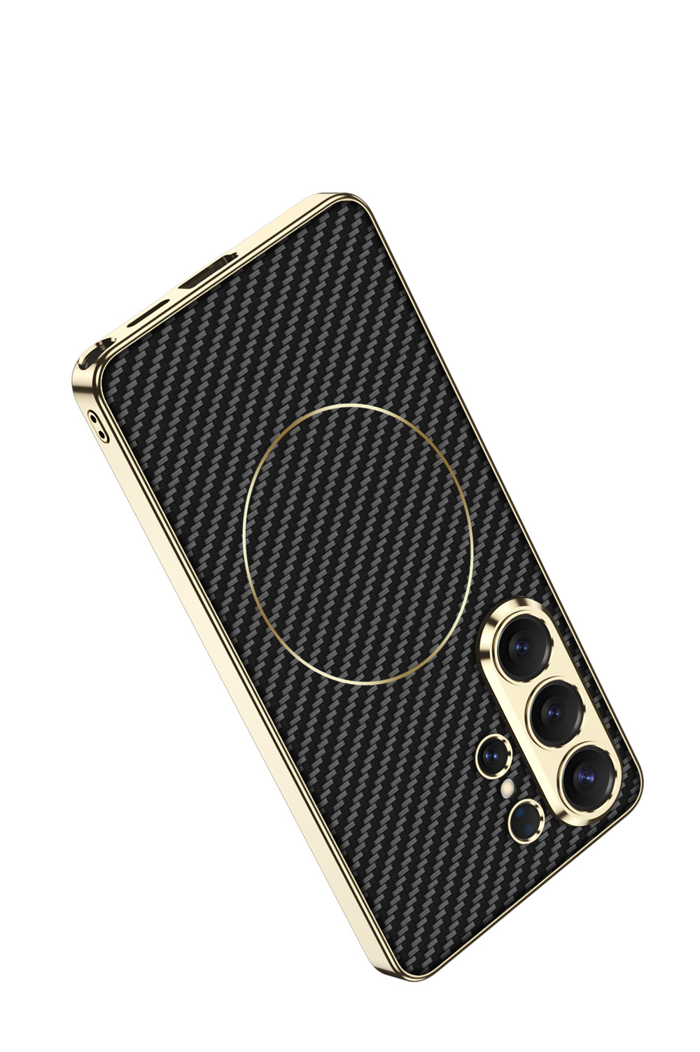 Compatible with Samsung S26 Ultra phone case, S25U electroplated leather, S24U inner magnetic nickel ring wireless charging protective case