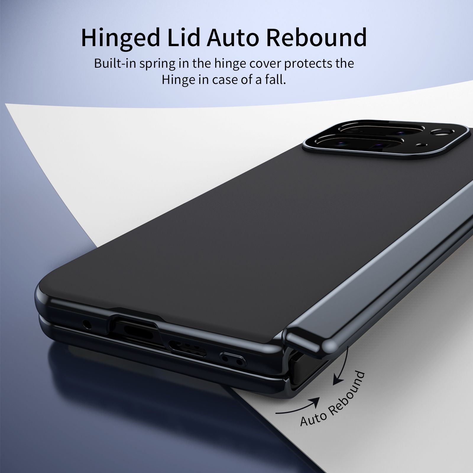 Compatible with Google Pixel 10/9 Fold foldable phone case, electroplated AG frosted anti-fingerprint case, full-coverage case.