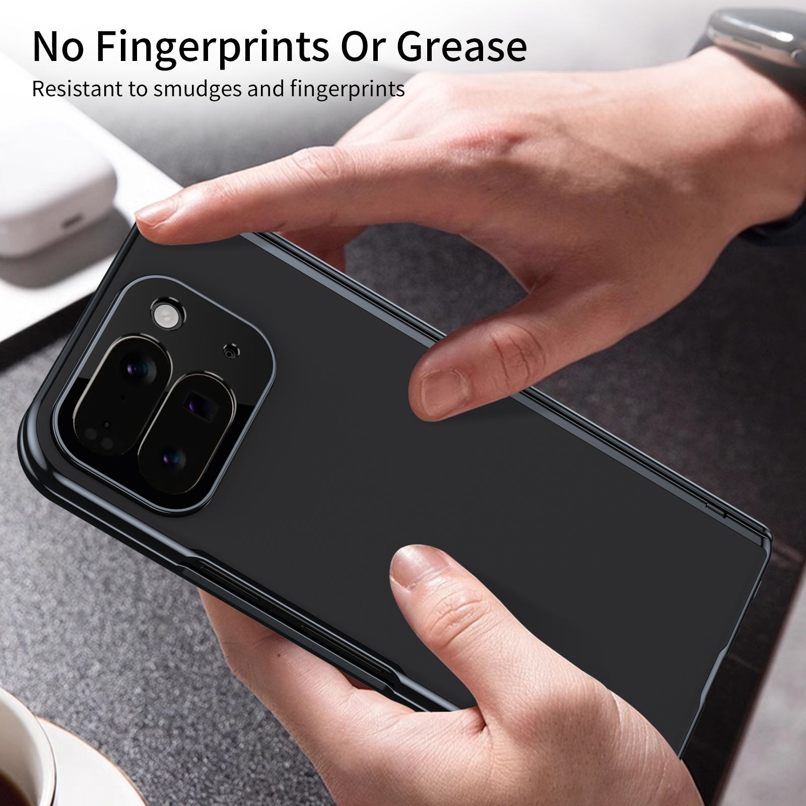 Compatible with Google Pixel 10/9 Fold foldable phone case, electroplated AG frosted anti-fingerprint case, full-coverage case.