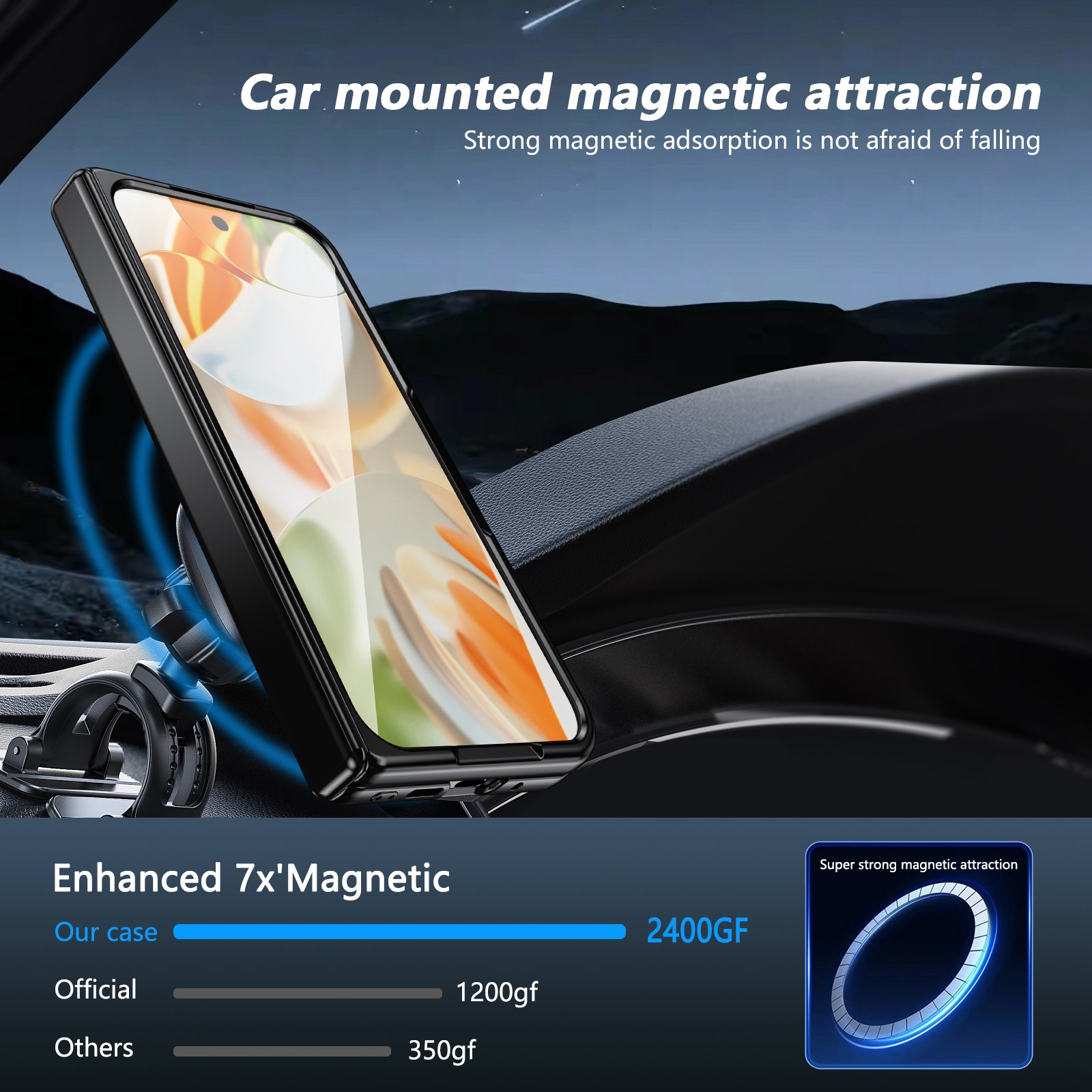 Compatible with Google Pixel 10/9 Fold foldable phone case, magnetic rotating stand, central axis case, full-coverage case.