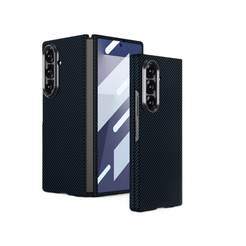 Compatible with Samsung Z Fold 7/6 phone case, carbon fiber textured case, integrated water transfer printing, 5/4 ultra-thin shockproof protective case