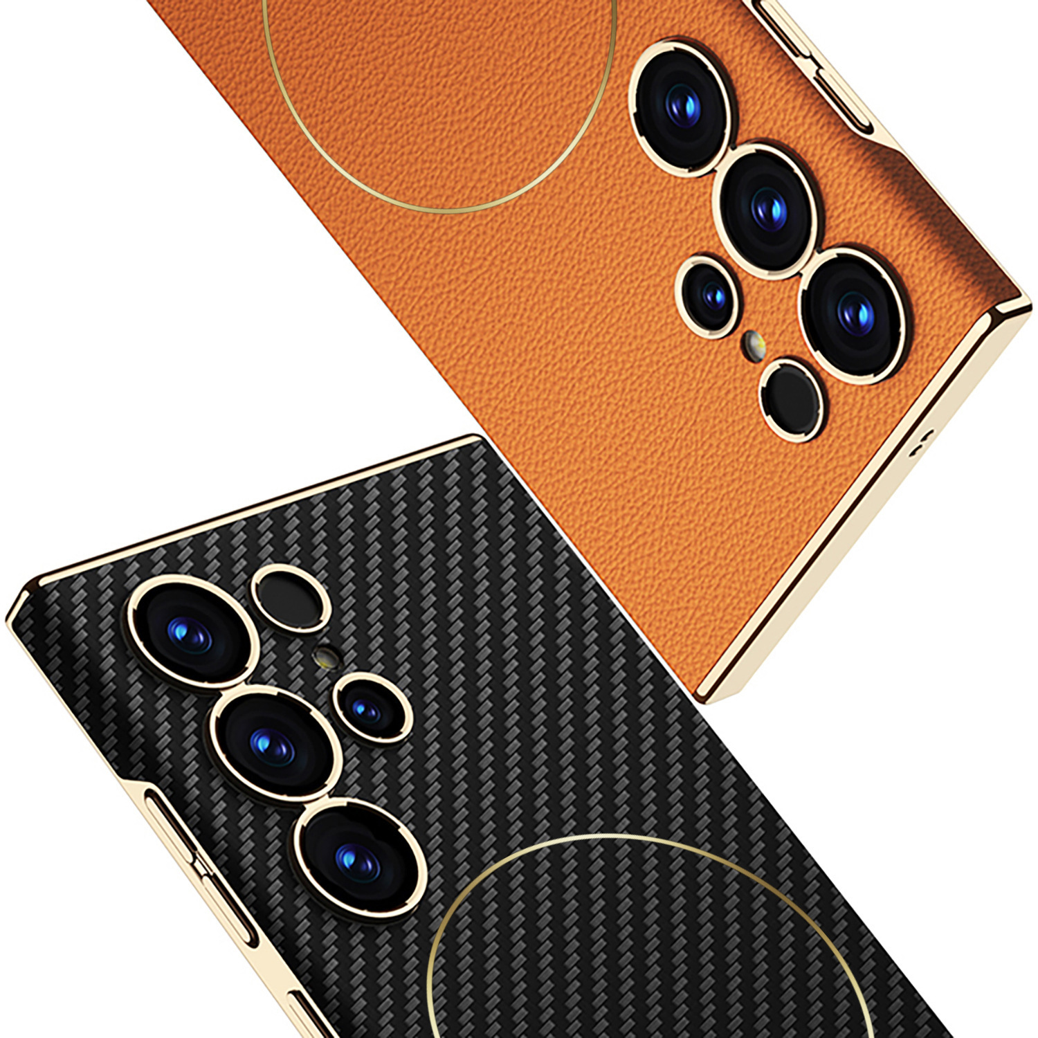 Compatible with Samsung S26 Ultra phone case, S25U electroplated curved leather, S24U wireless charging shockproof protective case