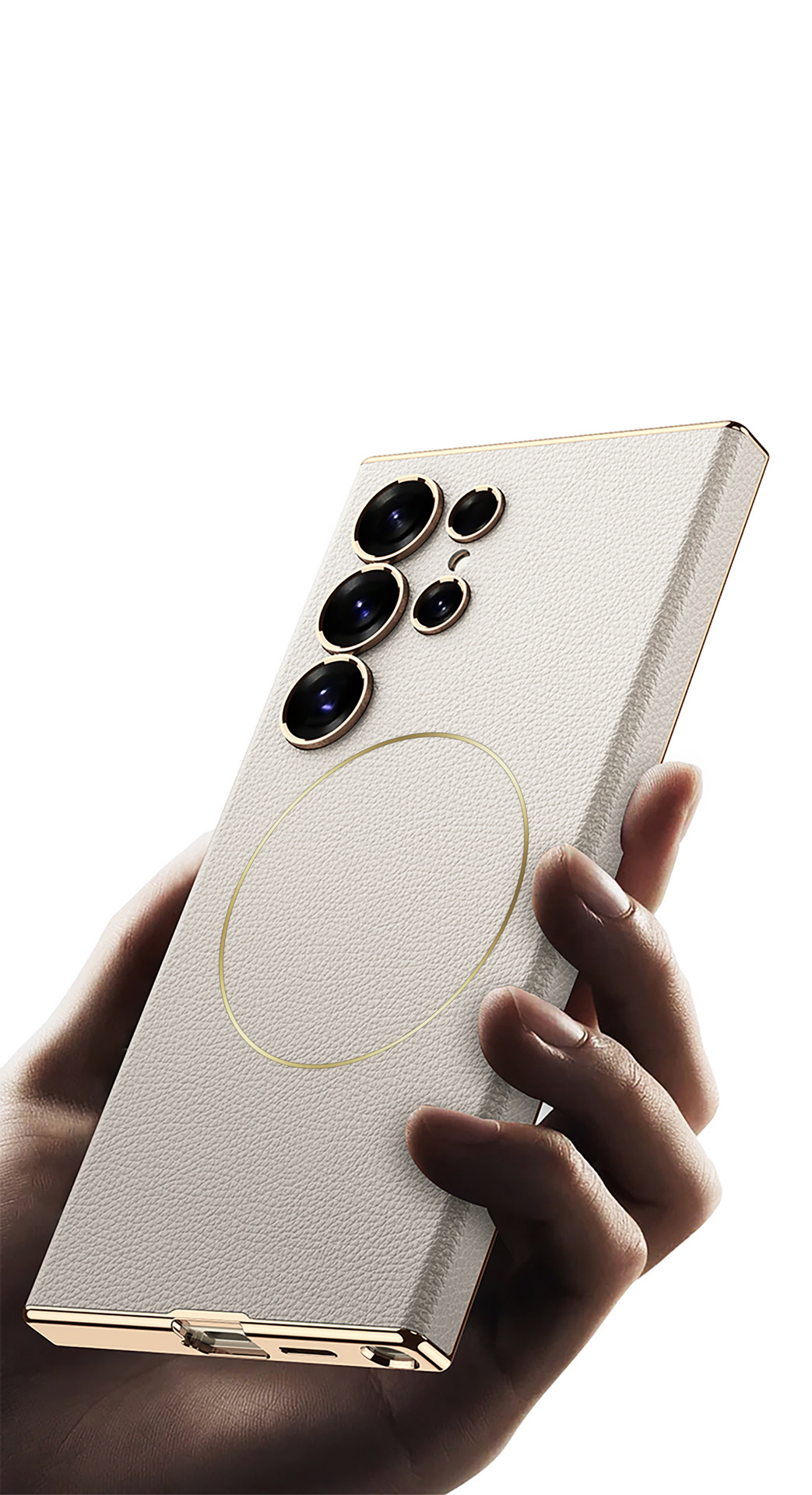 Compatible with Samsung S26 Ultra phone case, S25U electroplated curved leather, S24U wireless charging shockproof protective case