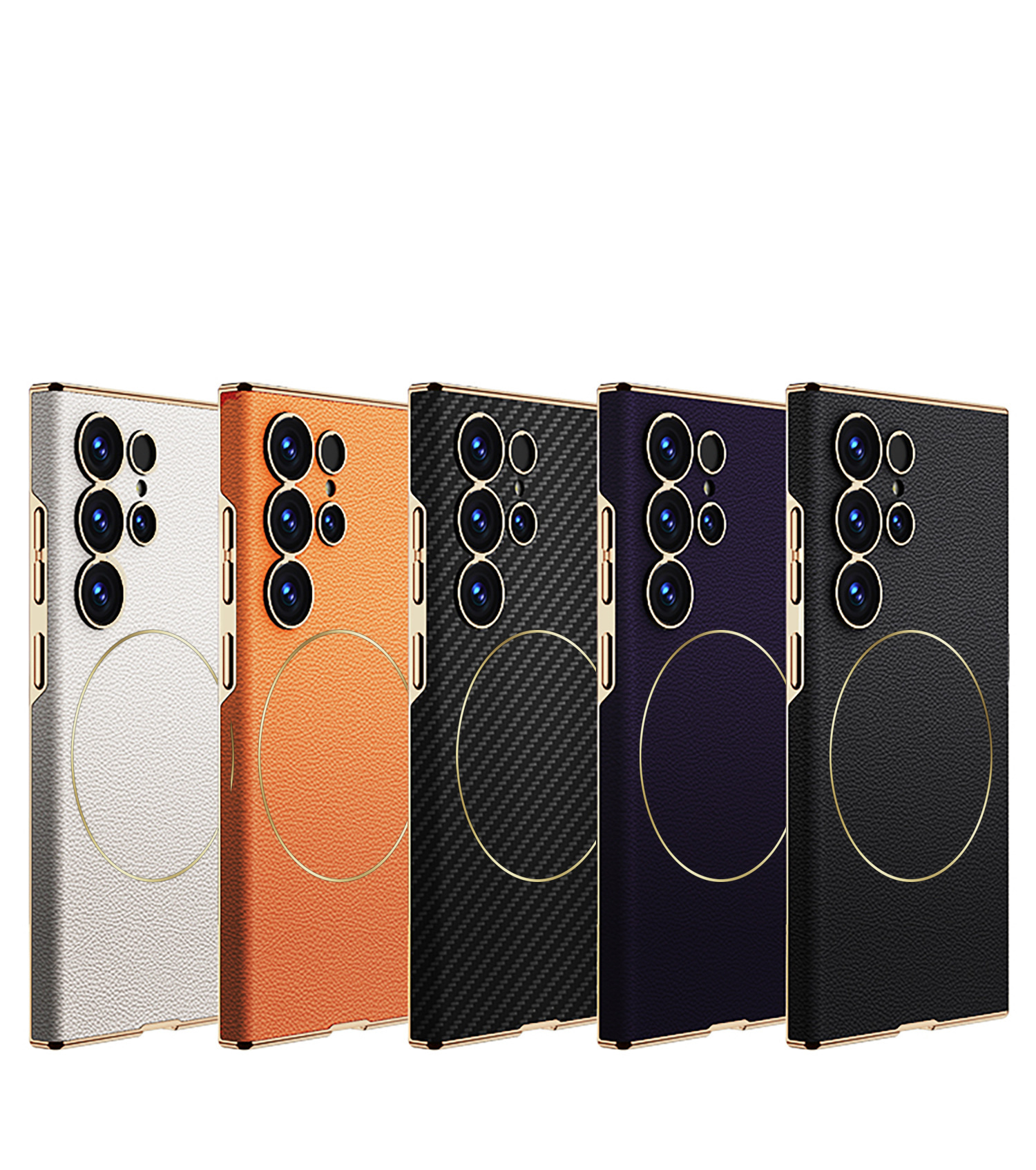Compatible with Samsung S26 Ultra phone case, S25U electroplated curved leather, S24U wireless charging shockproof protective case