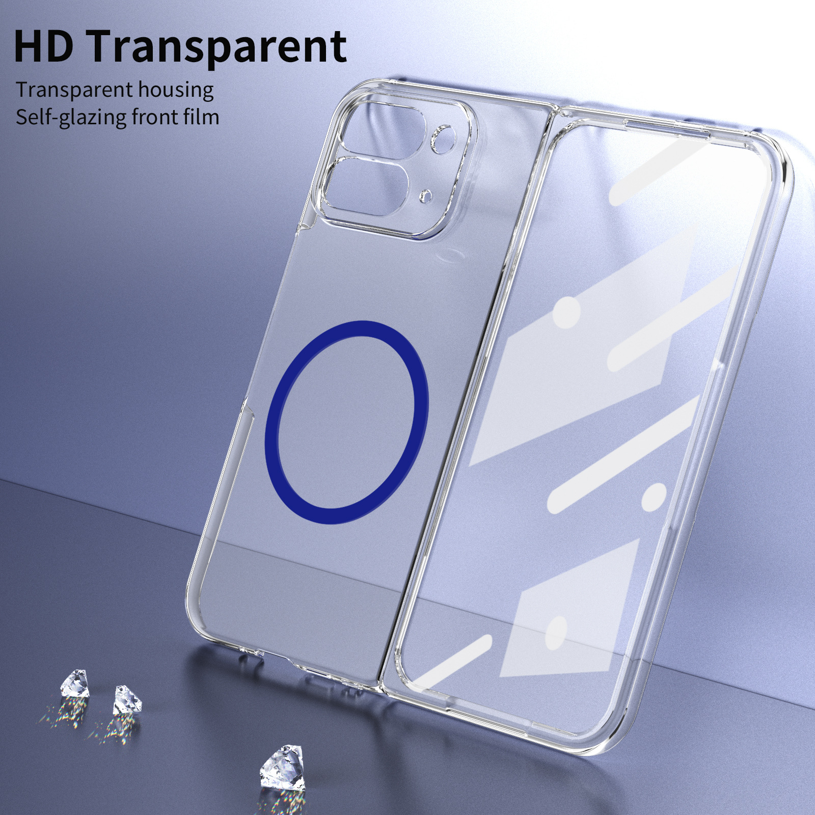 Compatible with Google Pixel 10/9pro Fold phone case, magnetic wireless charging case, screen protector, all-in-one transparent protective case