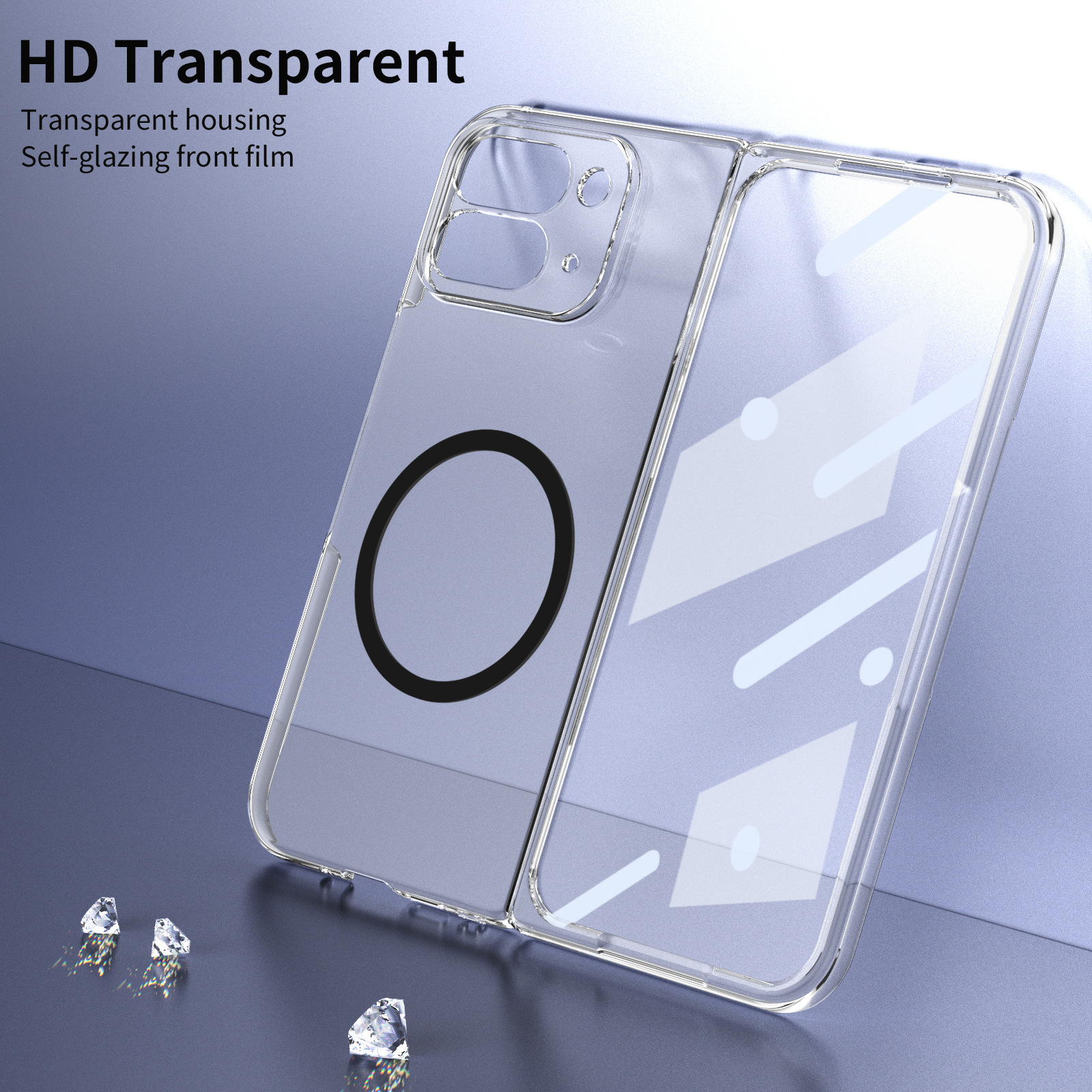 Compatible with Google Pixel 10/9pro Fold phone case, magnetic wireless charging case, screen protector, all-in-one transparent protective case