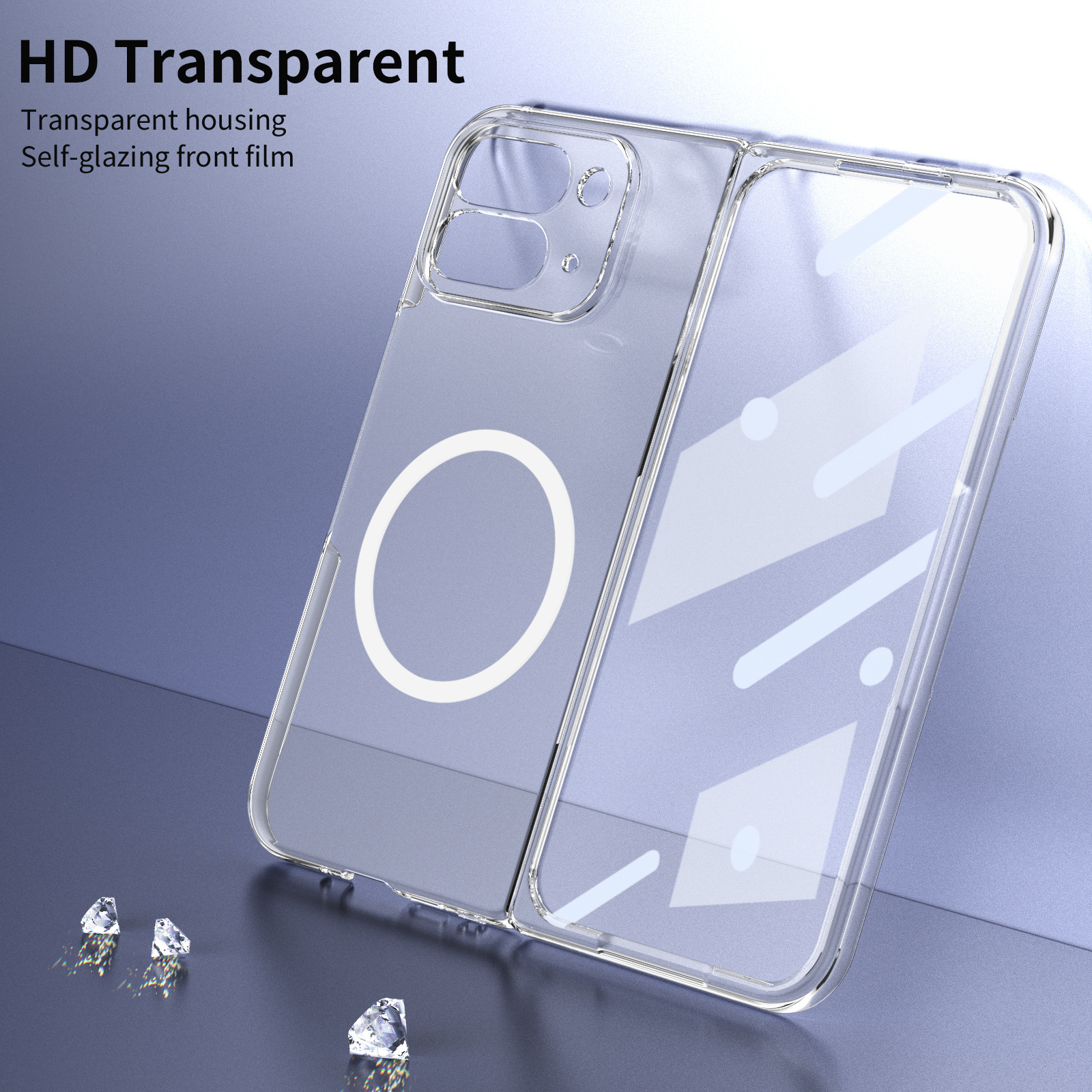 Compatible with Google Pixel 10/9pro Fold phone case, magnetic wireless charging case, screen protector, all-in-one transparent protective case