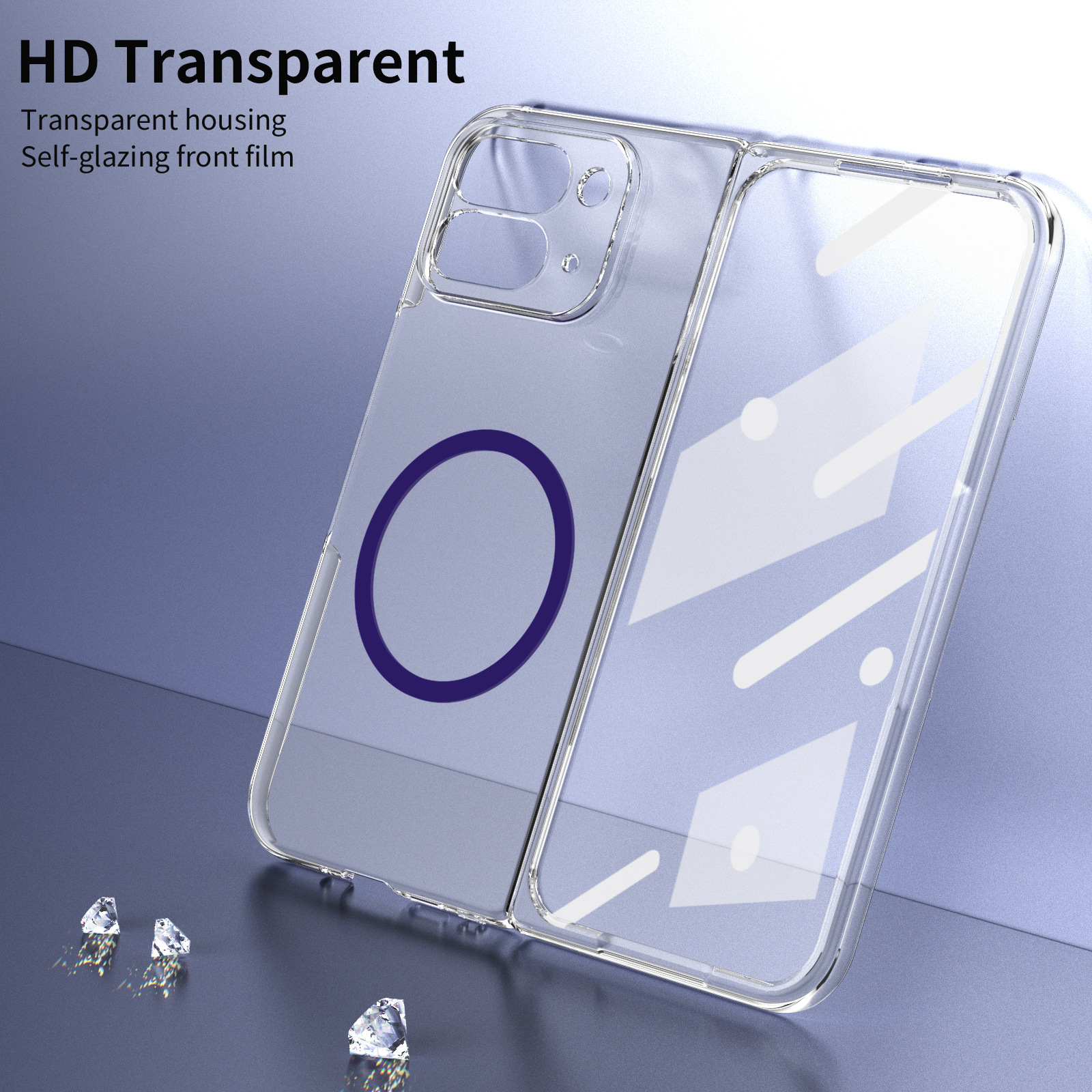 Compatible with Google Pixel 10/9pro Fold phone case, magnetic wireless charging case, screen protector, all-in-one transparent protective case