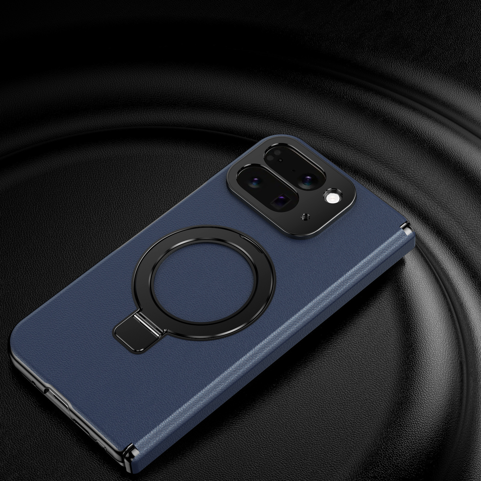 Compatible with Google Pixel 10/9 Fold phone case, magnetic ring holder, hinge case, full-coverage protective case.