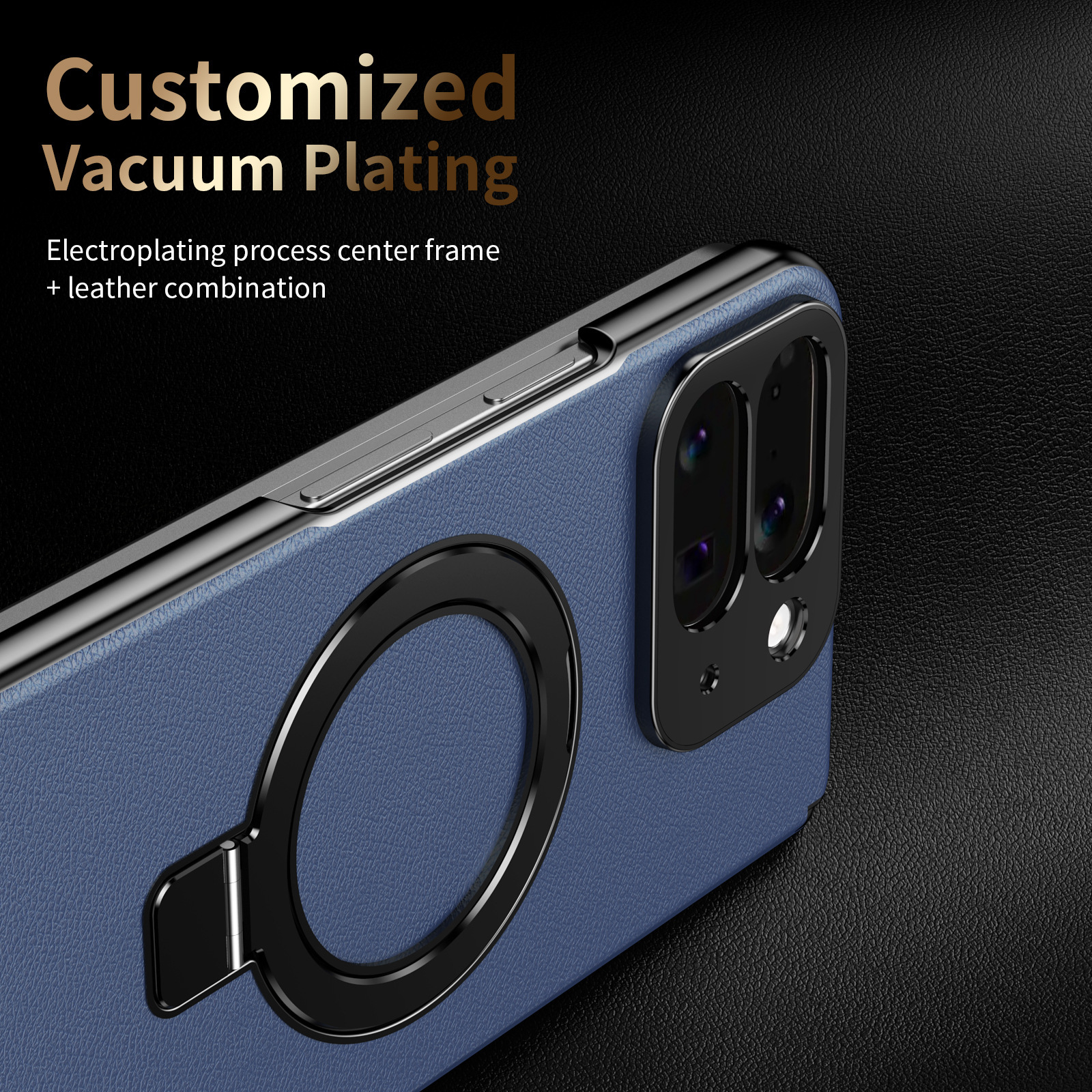 Compatible with Google Pixel 10/9 Fold phone case, magnetic ring holder, hinge case, full-coverage protective case.