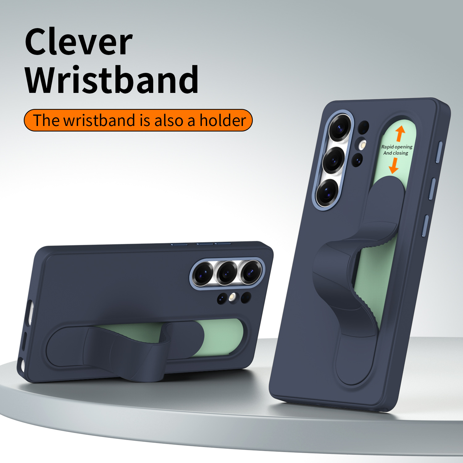 Compatible with Samsung S26 Ultra phone case, S25U official smart button, S24P silicone wrist strap, and S23U protective case.