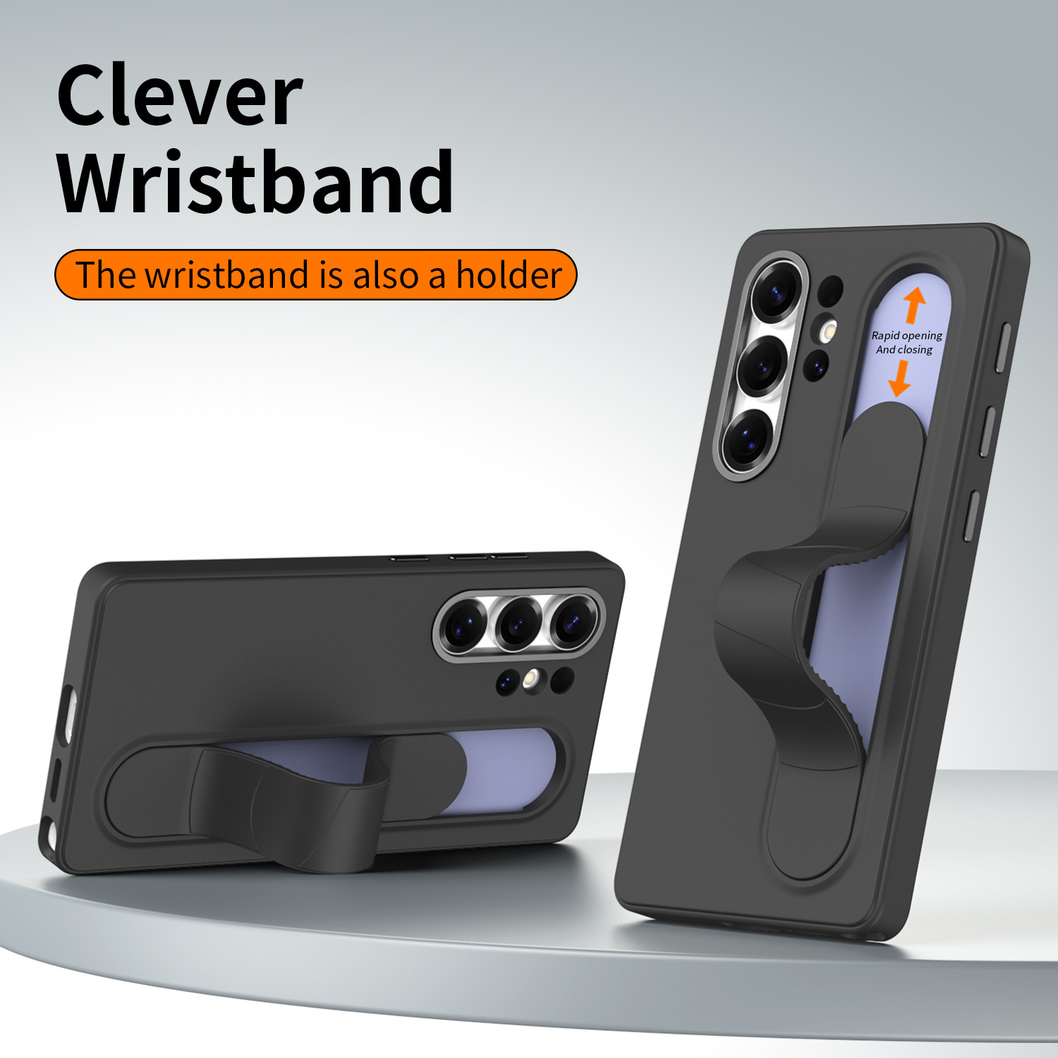Compatible with Samsung S26 Ultra phone case, S25U official smart button, S24P silicone wrist strap, and S23U protective case.