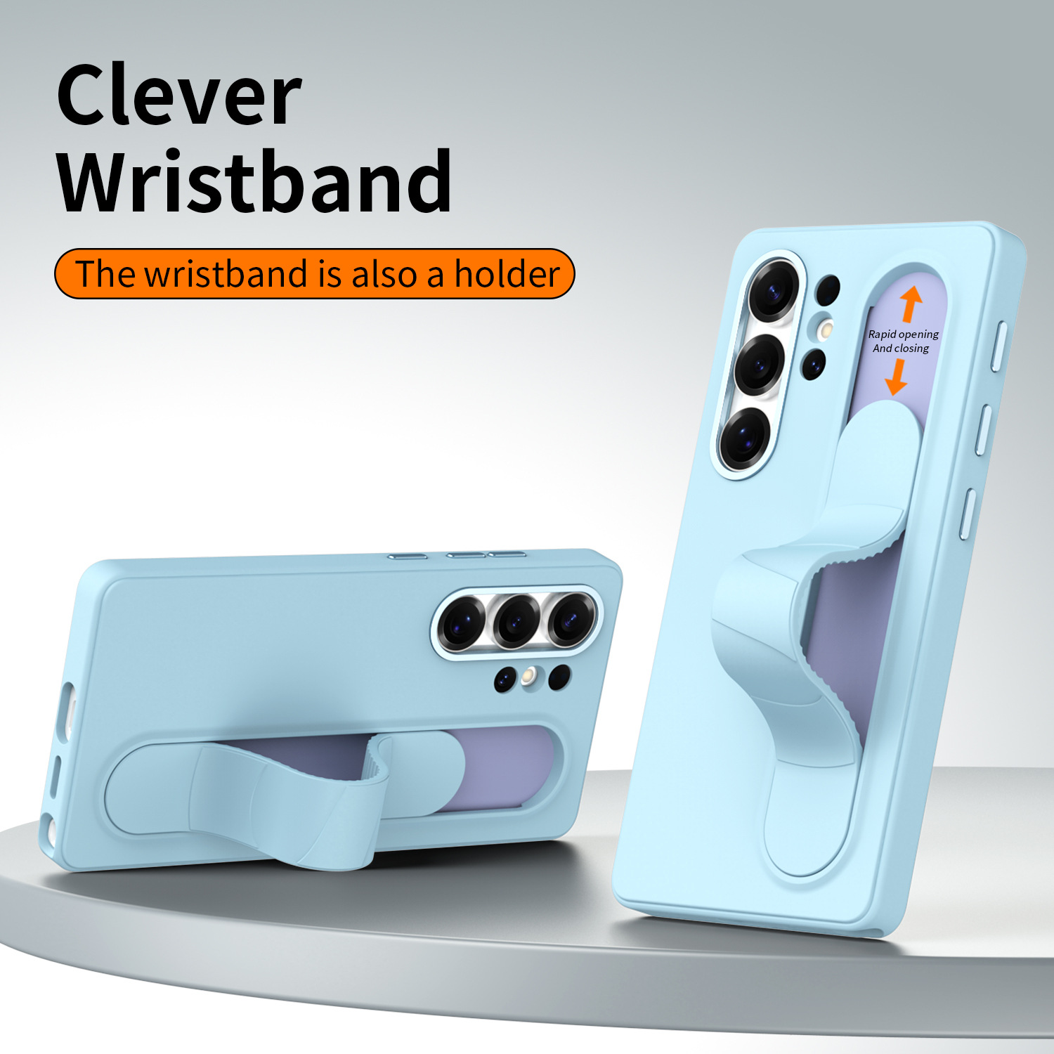 Compatible with Samsung S26 Ultra phone case, S25U official smart button, S24P silicone wrist strap, and S23U protective case.