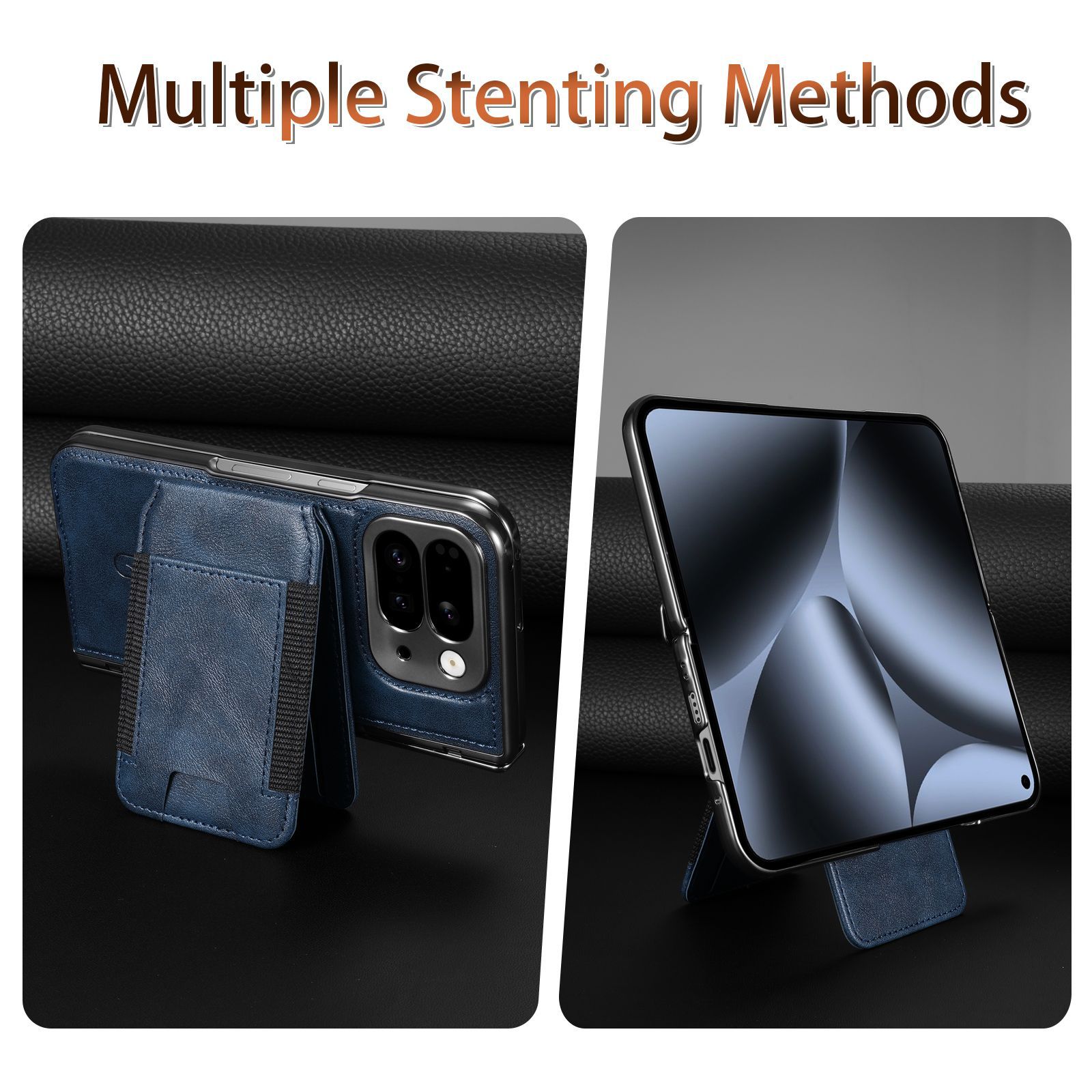Compatible with Google Pixel 10 Fold folding phone case, 9Fold magnetic card holder stand hinge case film full coverage