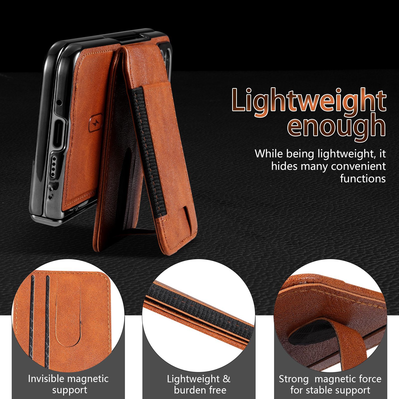 Compatible with Google Pixel 10 Fold folding phone case, 9Fold magnetic card holder stand hinge case film full coverage