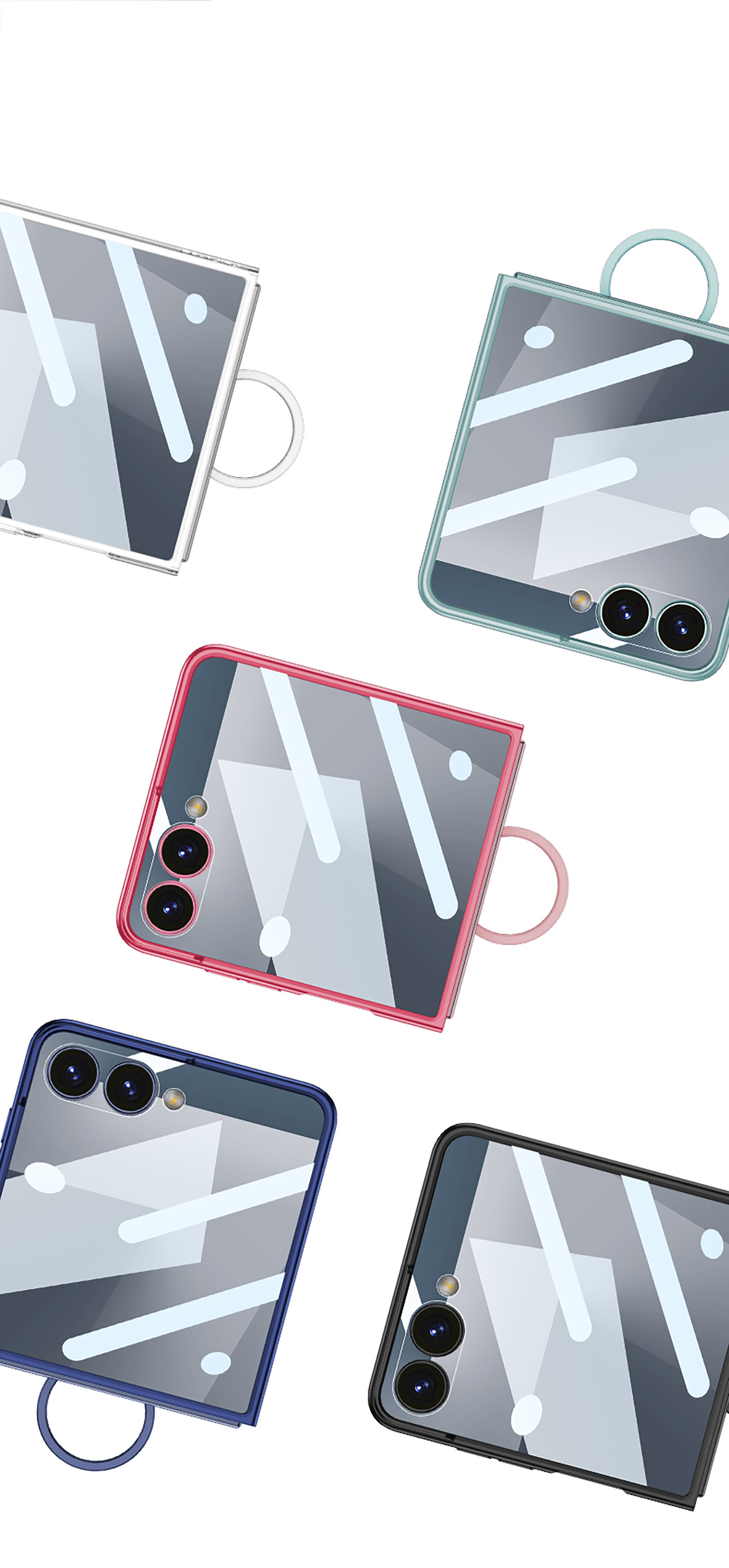 Compatible with Samsung Z Flip 7/6 phone case, built-in magnetic case, integrated D-ring, foldable screen, drop-proof protective case.
