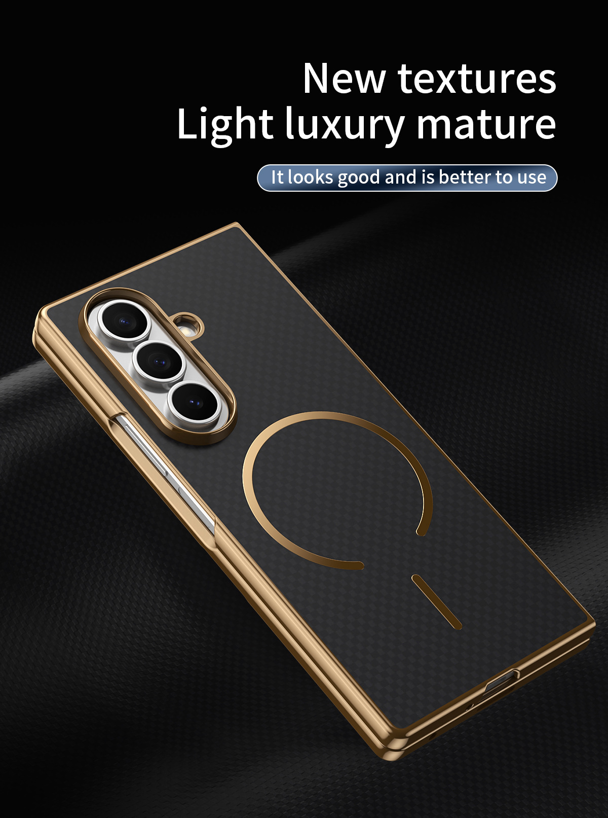 Compatible with Samsung Z Fold8 Ultra phone case 7/6 wireless charging magnetic electroplated Kevlar 5/4/3 protective case