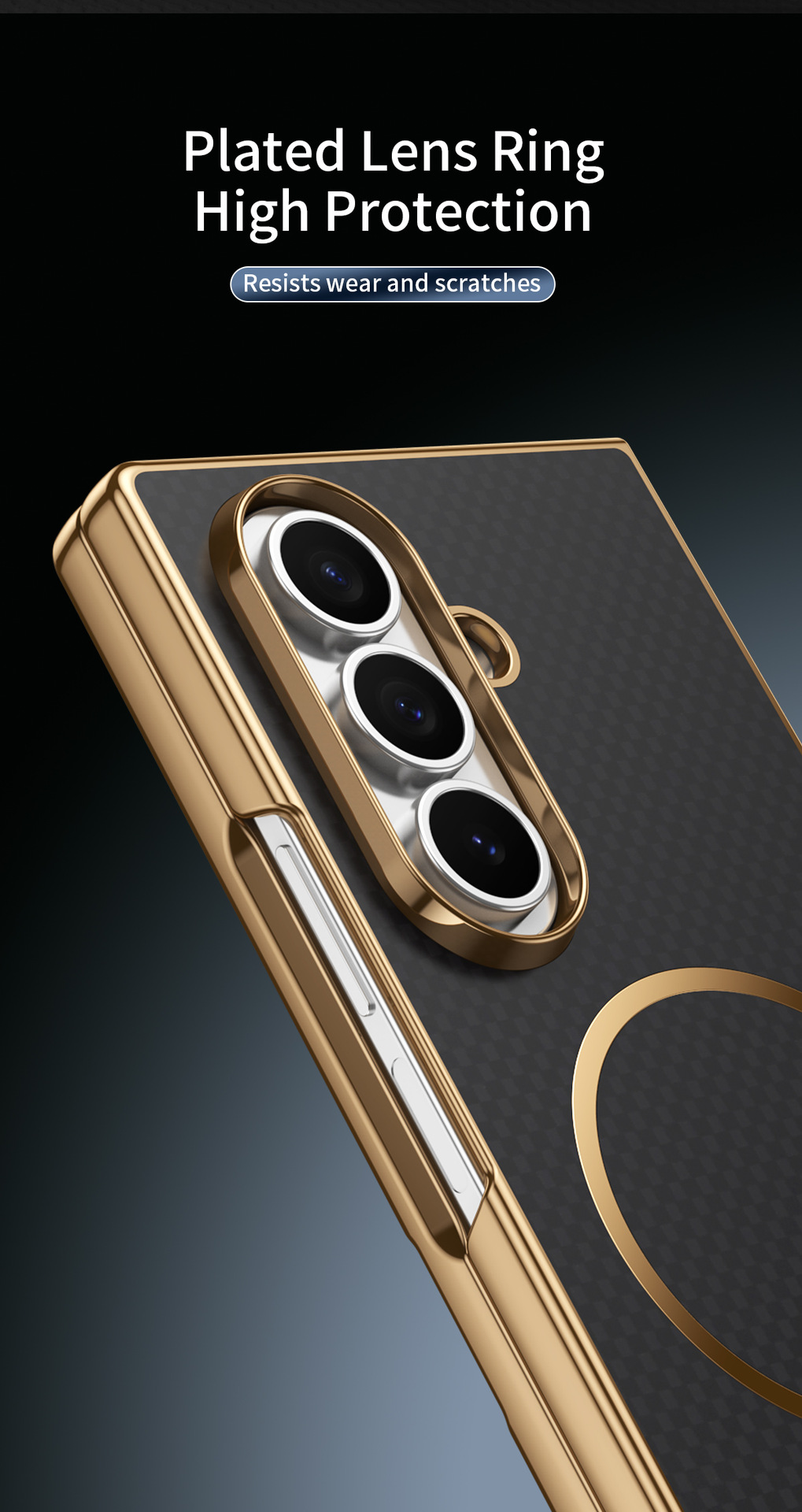 Compatible with Samsung Z Fold8 Ultra phone case 7/6 wireless charging magnetic electroplated Kevlar 5/4/3 protective case