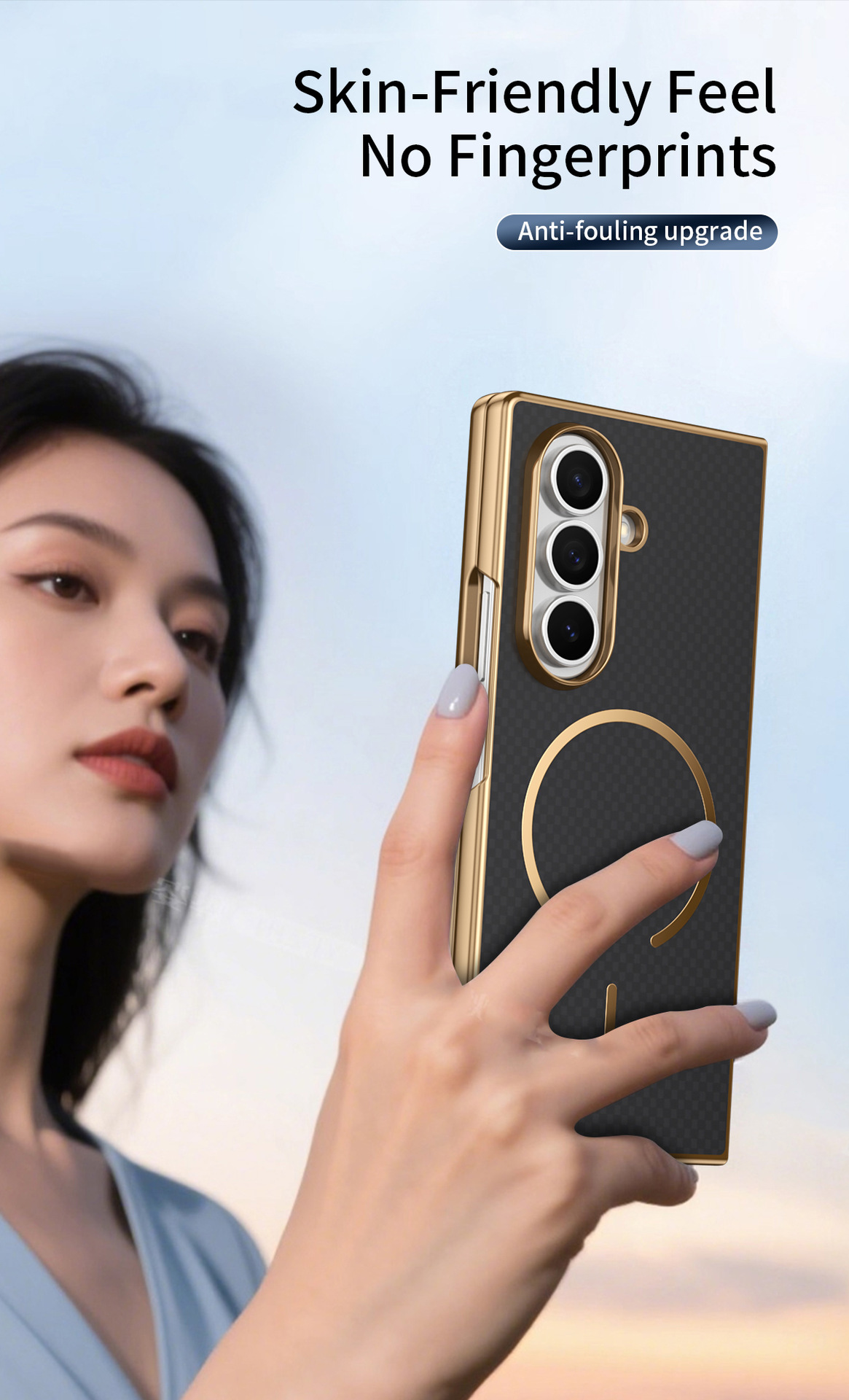 Compatible with Samsung Z Fold8 Ultra phone case 7/6 wireless charging magnetic electroplated Kevlar 5/4/3 protective case