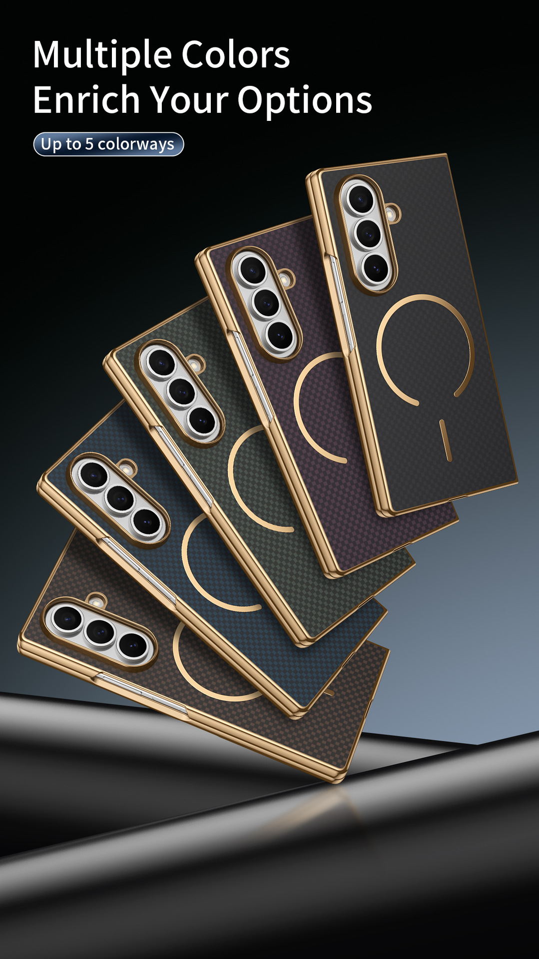 Compatible with Samsung Z Fold8 Ultra phone case 7/6 wireless charging magnetic electroplated Kevlar 5/4/3 protective case