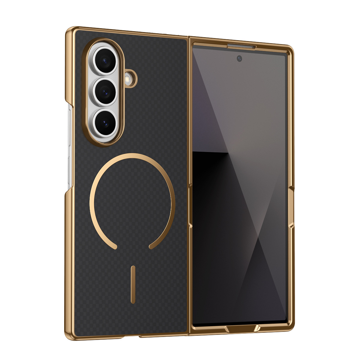 Compatible with Samsung Z Fold8 Ultra phone case 7/6 wireless charging magnetic electroplated Kevlar 5/4/3 protective case