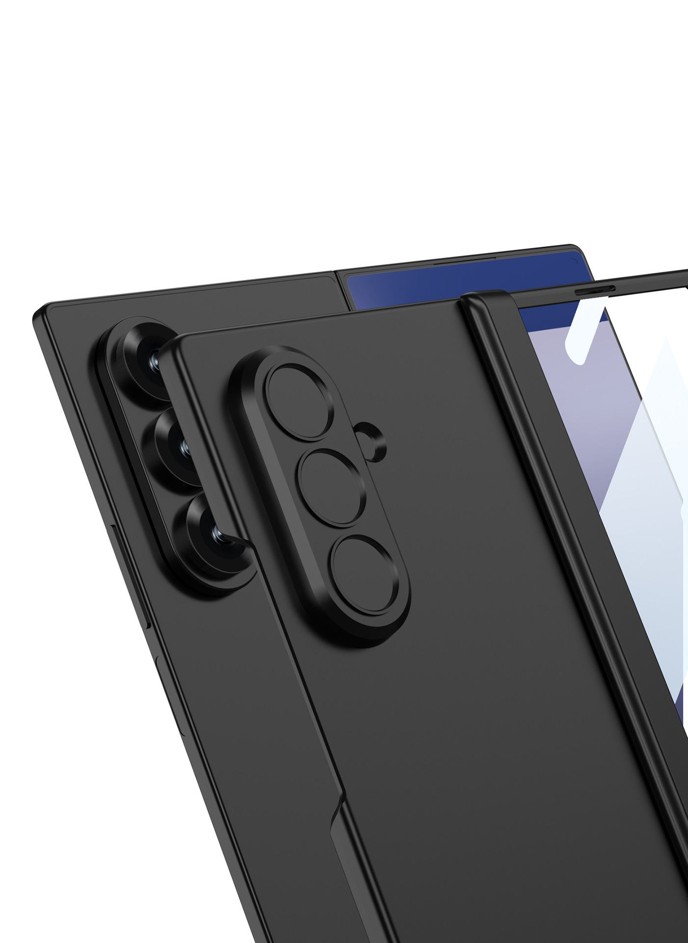 Compatible with Samsung ZFold8/7 phone case, wireless charging, magnetic swivel hinge, rotating stand, foldable screen full-coverage protective case