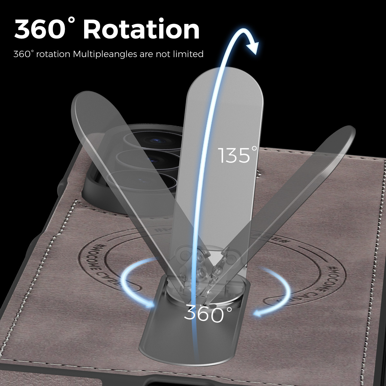 Compatible with Samsung Z Fold8 Ultra phone case 7/6 magnetic rotating stand 5/4 vegan leather folding screen protective case