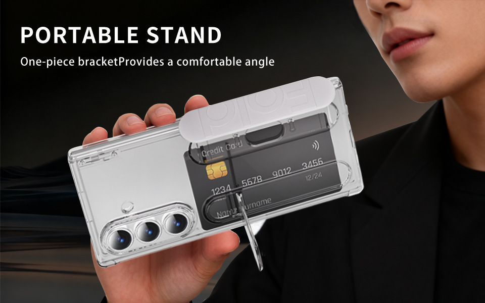 Compatible with Samsung Z Fold8U phone case, 7/6 SIM card slot, wrist strap, stand, hinge, 5/4 case, full-coverage protective case.
