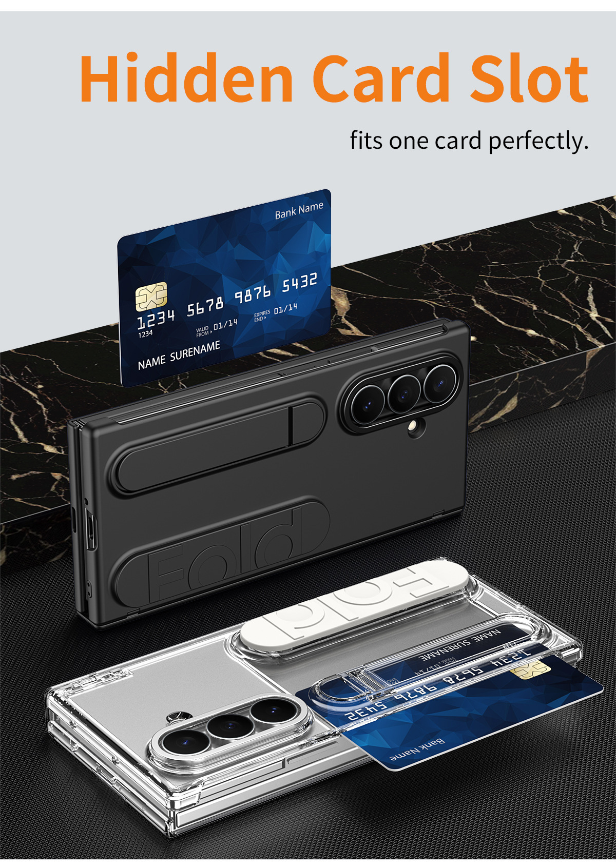 Compatible with Samsung Z Fold8U phone case, 7/6 SIM card slot, wrist strap, stand, hinge, 5/4 case, full-coverage protective case.