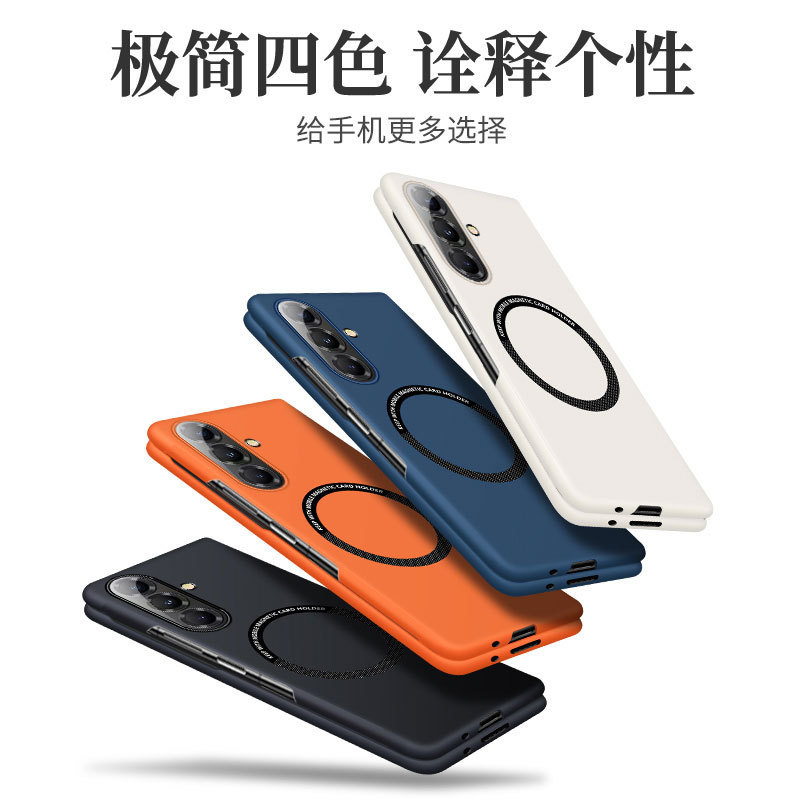 Compatible with Samsung Z Fold8/7 phone case, 6/5" wireless charging magnetic clasp, 4/3" foldable screen ultra-thin protective case