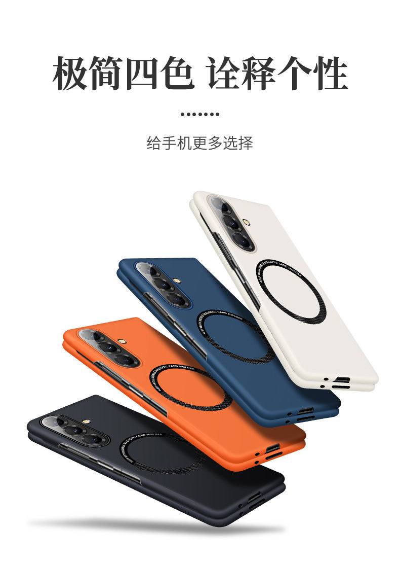 Compatible with Samsung Z Fold8/7 phone case, 6/5" wireless charging magnetic clasp, 4/3" foldable screen ultra-thin protective case