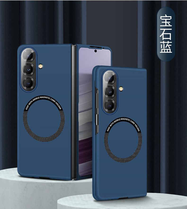 Compatible with Samsung Z Fold8/7 phone case, 6/5" wireless charging magnetic clasp, 4/3" foldable screen ultra-thin protective case
