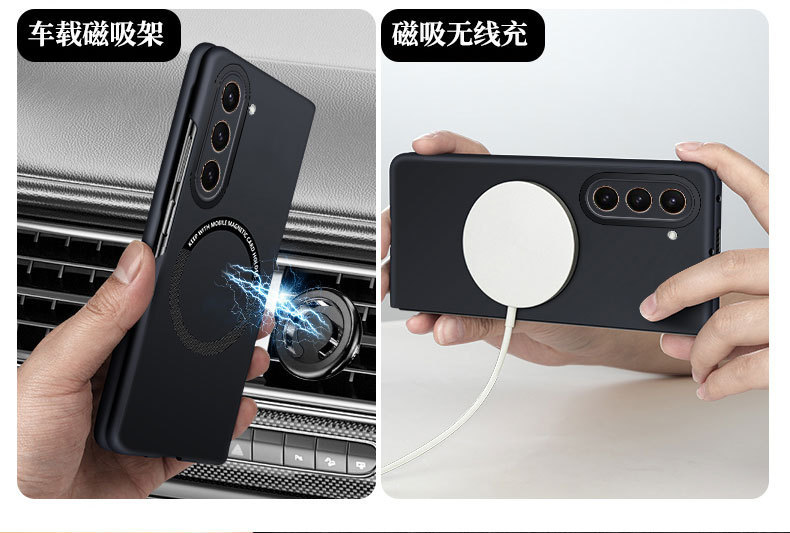 Compatible with Samsung Z Fold8/7 phone case, 6/5" wireless charging magnetic clasp, 4/3" foldable screen ultra-thin protective case