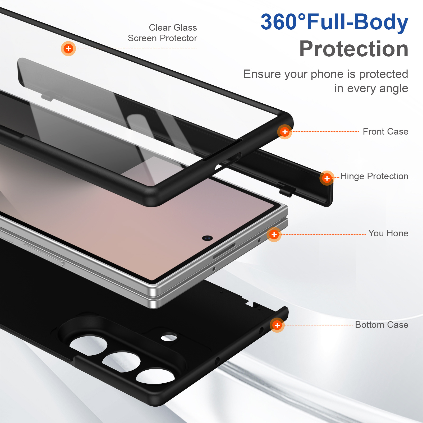 Compatible with Samsung Z Fold8/7/6 phone case W26 magnetic wireless charging 5/4/3 hinge case full coverage case