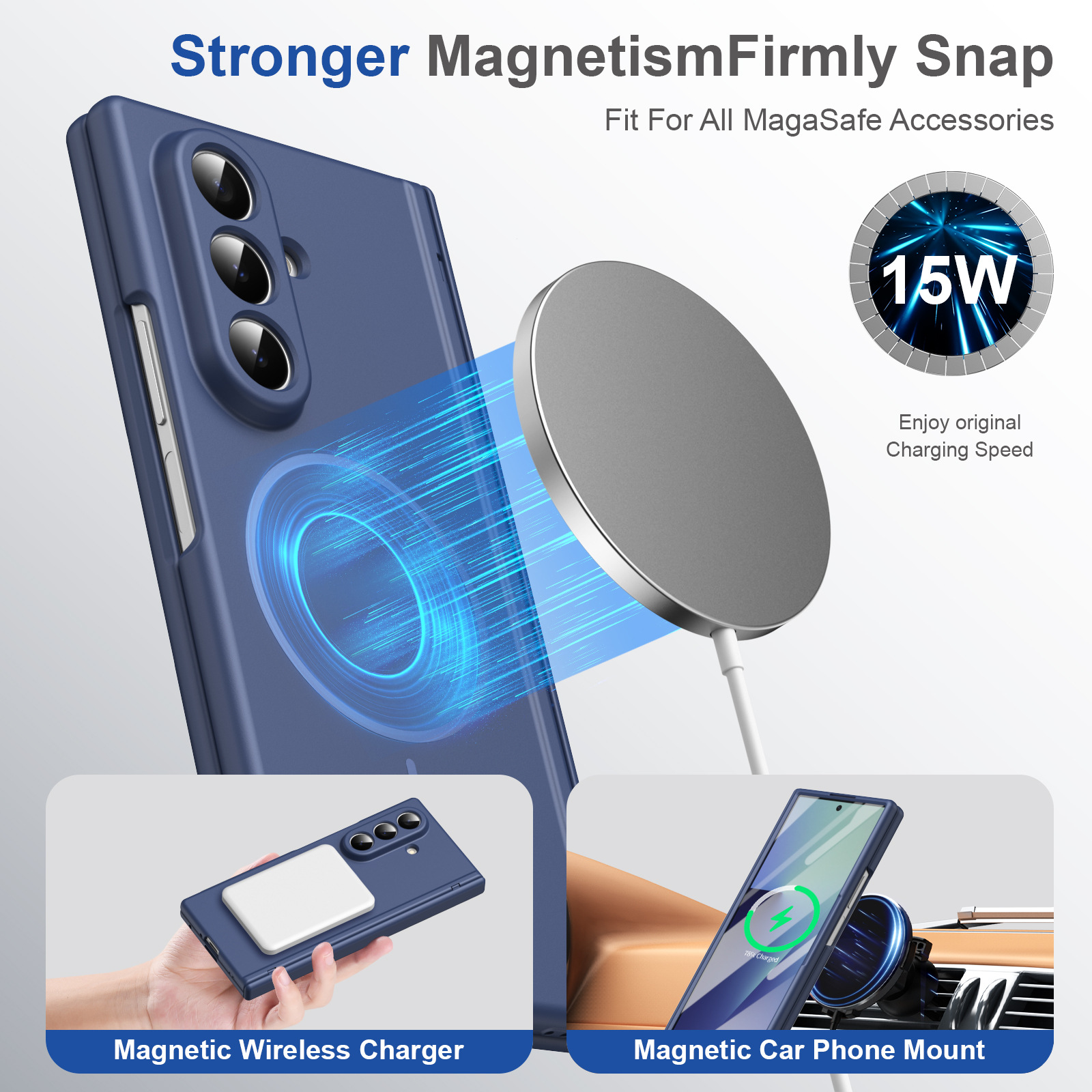 Compatible with Samsung Z Fold8/7/6 phone case W26 magnetic wireless charging 5/4/3 hinge case full coverage case