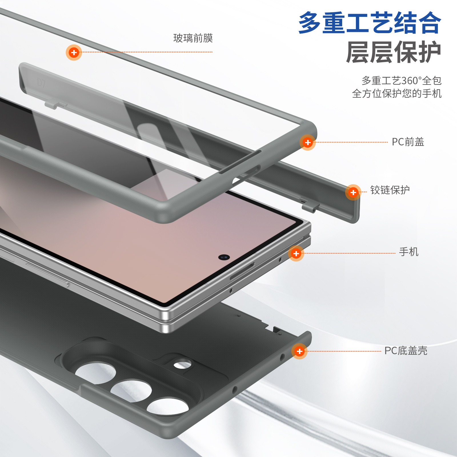 Compatible with Samsung Z Fold8/7/6 phone case W26 magnetic wireless charging 5/4/3 hinge case full coverage case