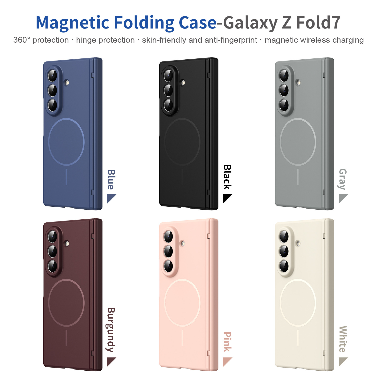Compatible with Samsung Z Fold8/7/6 phone case W26 magnetic wireless charging 5/4/3 hinge case full coverage case