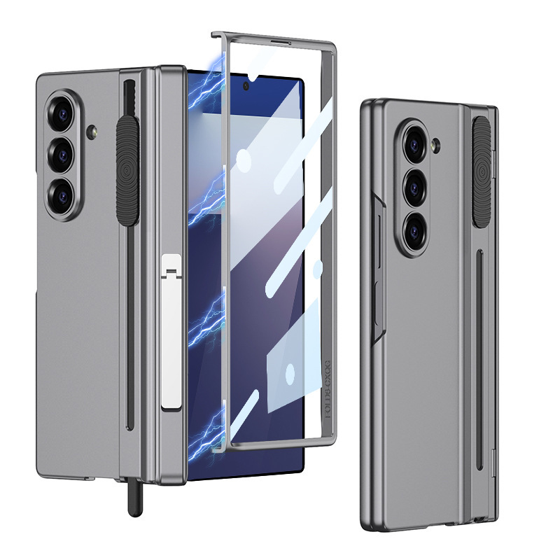 Compatible with Samsung Z Fold7 phone case W26 magnetic hinge bracket push-pull pen slot case film drop protection case