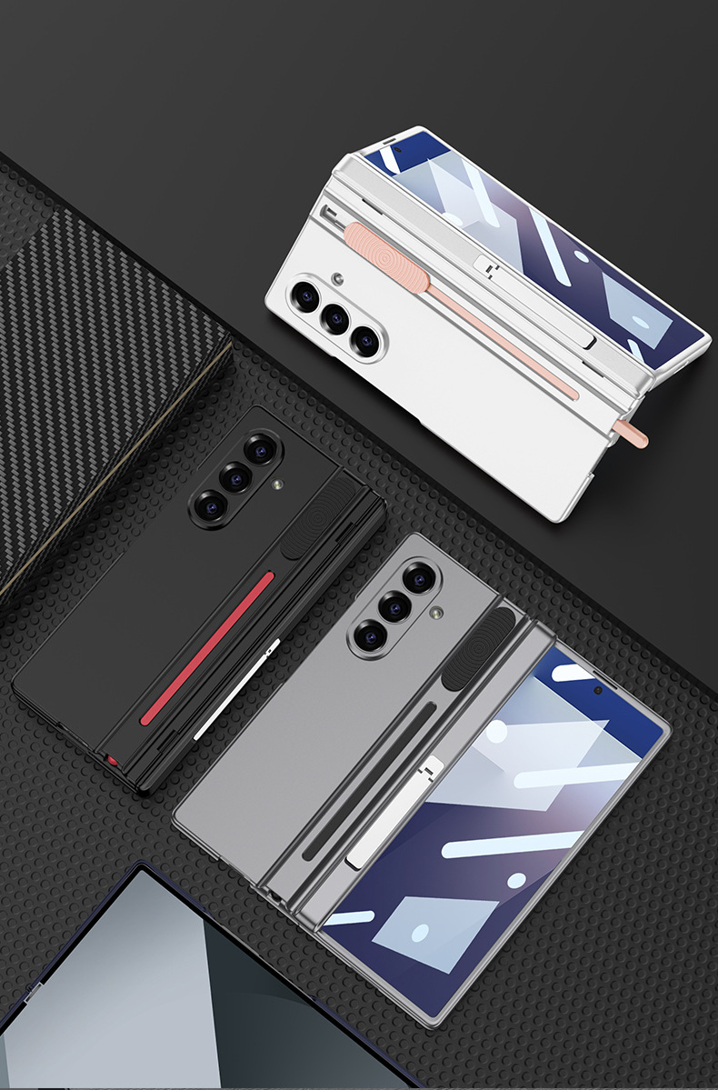 Compatible with Samsung Z Fold7 phone case W26 magnetic hinge bracket push-pull pen slot case film drop protection case