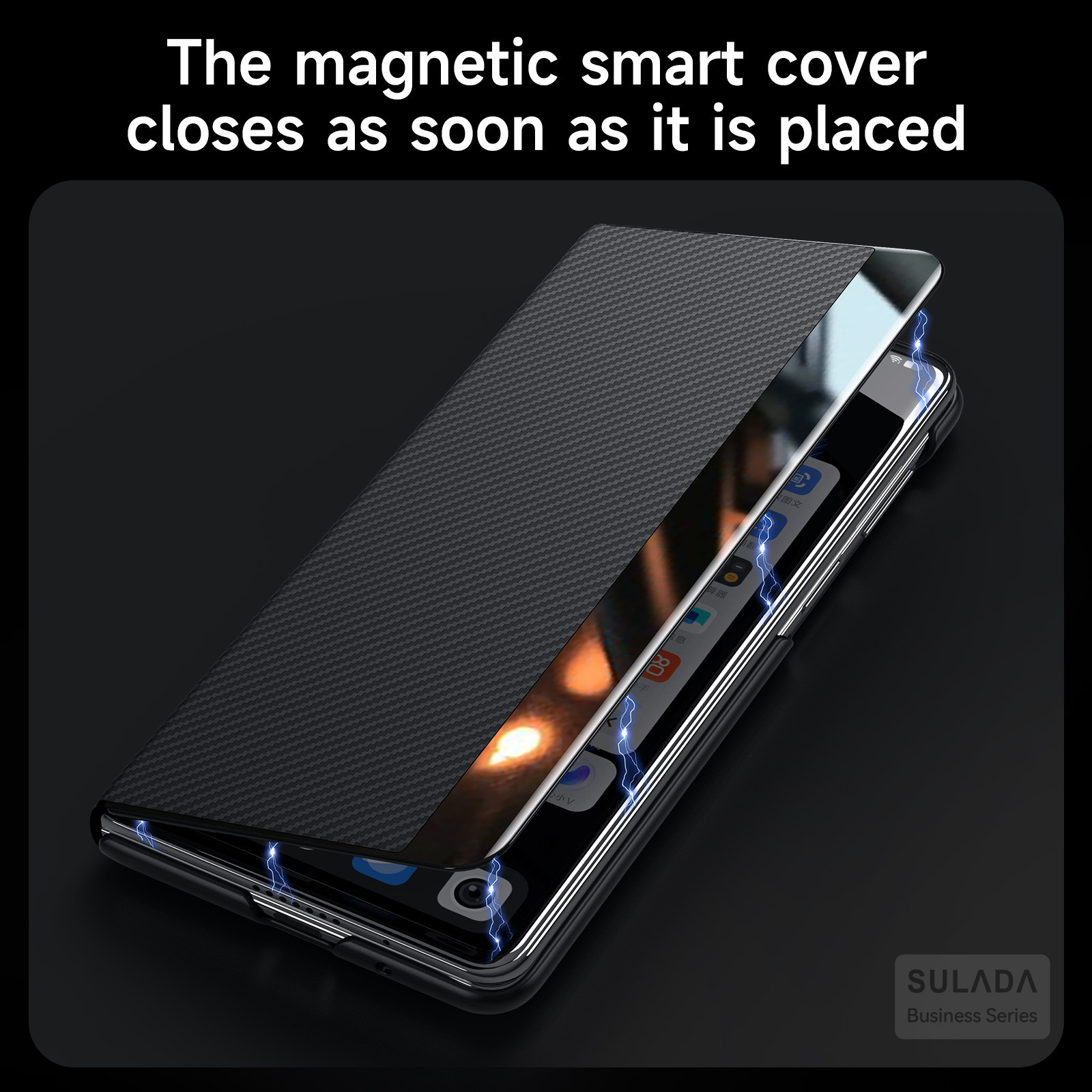 Compatible with Samsung Z Fold8 Ultra phone case 7/6 magnetic flip cover with SIM card slot 5/4 business N6 smart leather case V6