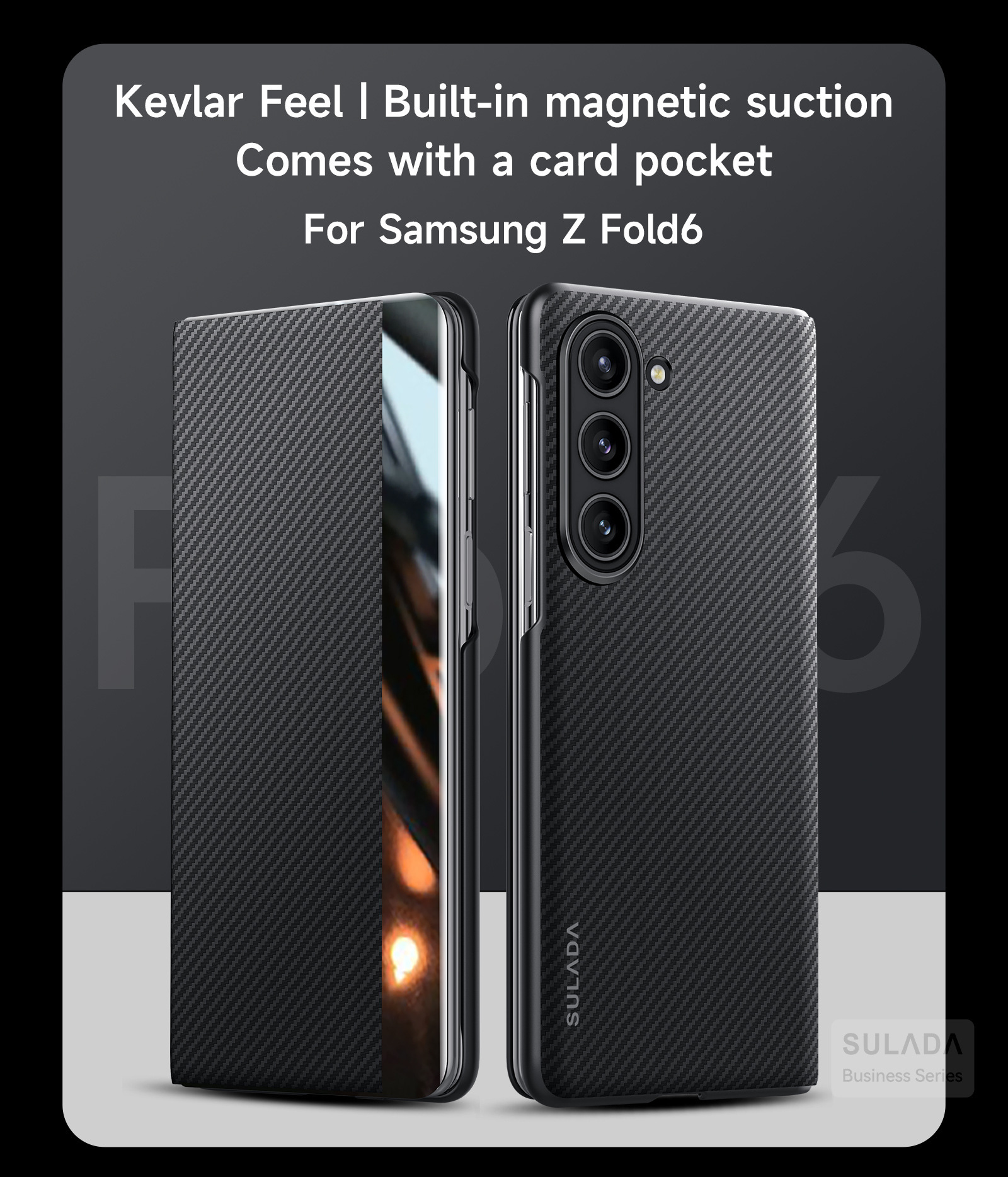 Compatible with Samsung Z Fold8 Ultra phone case 7/6 magnetic flip cover with SIM card slot 5/4 business N6 smart leather case V6