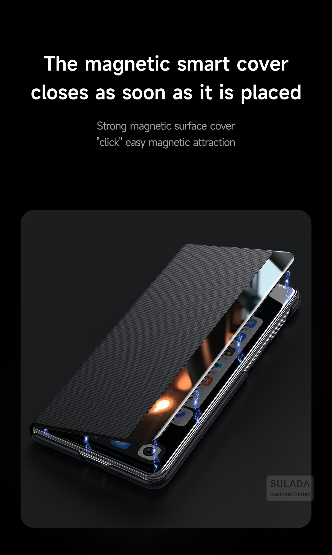 Compatible with Samsung Z Fold8 Ultra phone case 7/6 magnetic flip cover with SIM card slot 5/4 business N6 smart leather case V6