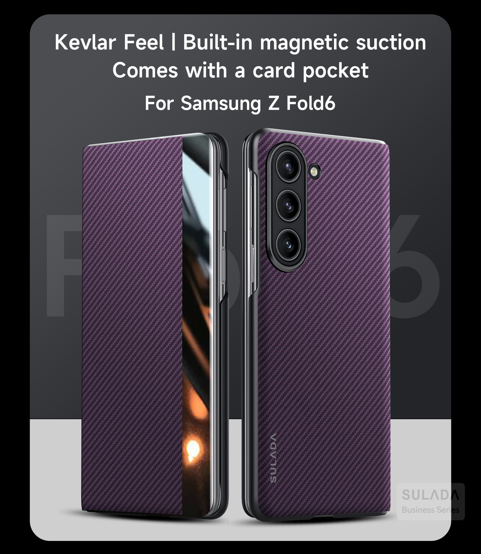 Compatible with Samsung Z Fold8 Ultra phone case 7/6 magnetic flip cover with SIM card slot 5/4 business N6 smart leather case V6