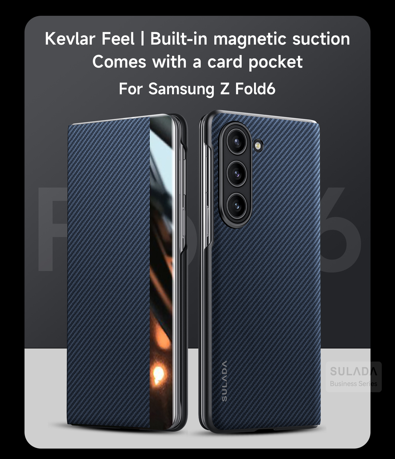 Compatible with Samsung Z Fold8 Ultra phone case 7/6 magnetic flip cover with SIM card slot 5/4 business N6 smart leather case V6