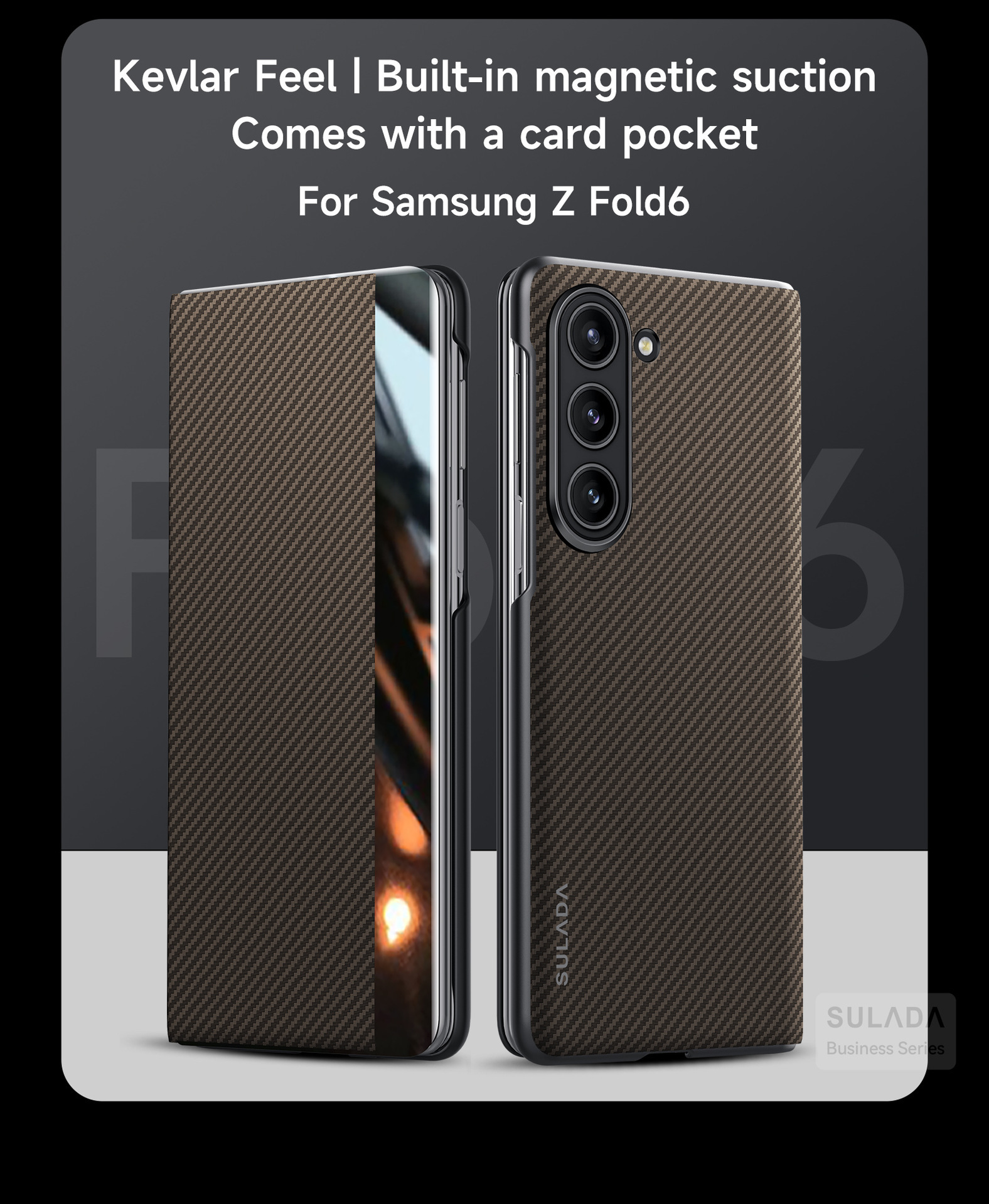 Compatible with Samsung Z Fold8 Ultra phone case 7/6 magnetic flip cover with SIM card slot 5/4 business N6 smart leather case V6