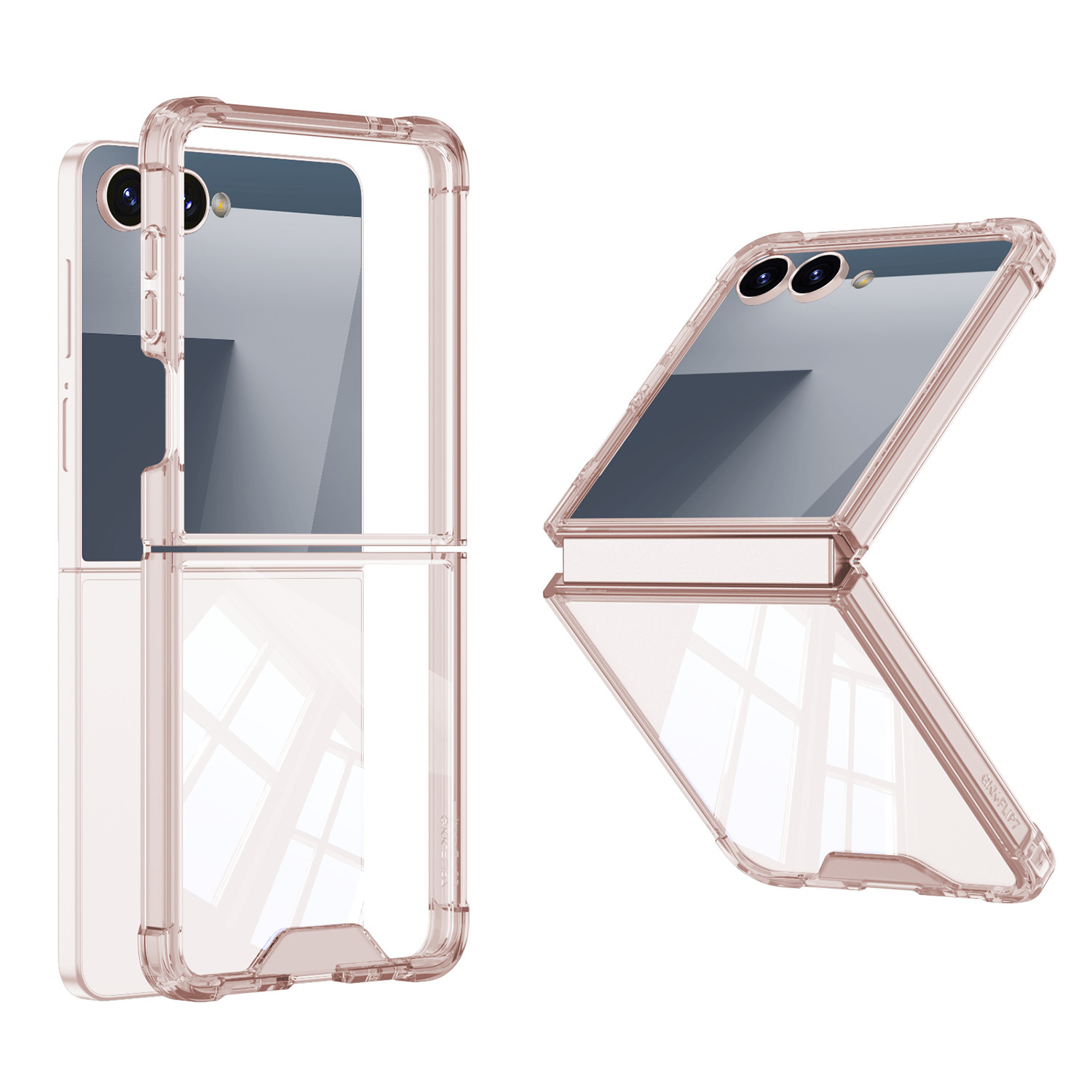 Compatible with Samsung Z Flip 8/7 phone case, transparent airbag anti-drop case film, full coverage foldable screen ultra-thin protective case
