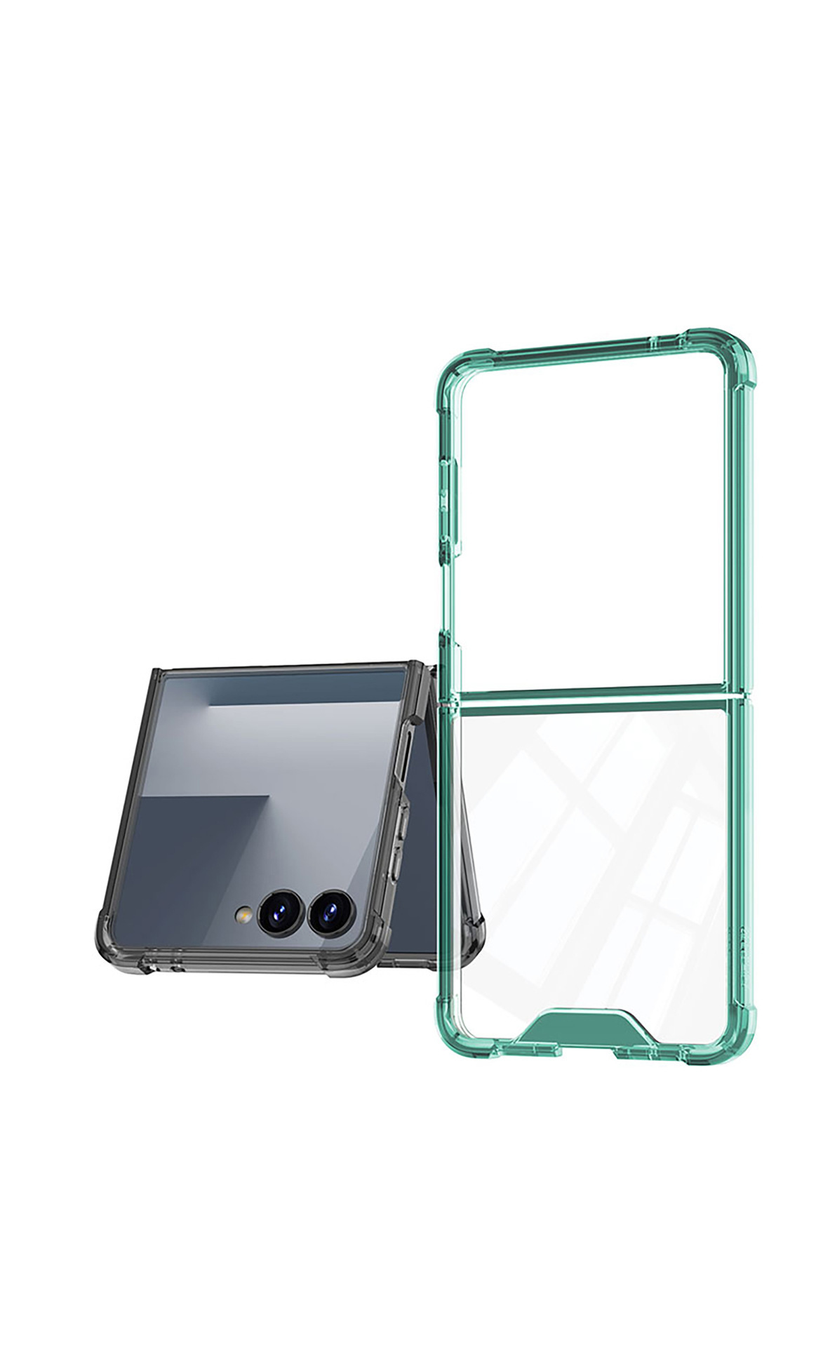 Compatible with Samsung Z Flip 8/7 phone case, transparent airbag anti-drop case film, full coverage foldable screen ultra-thin protective case
