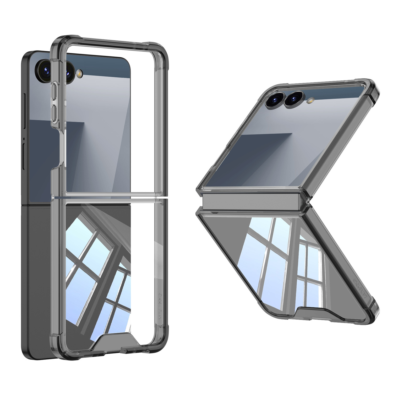 Compatible with Samsung Z Flip 8/7 phone case, transparent airbag anti-drop case film, full coverage foldable screen ultra-thin protective case
